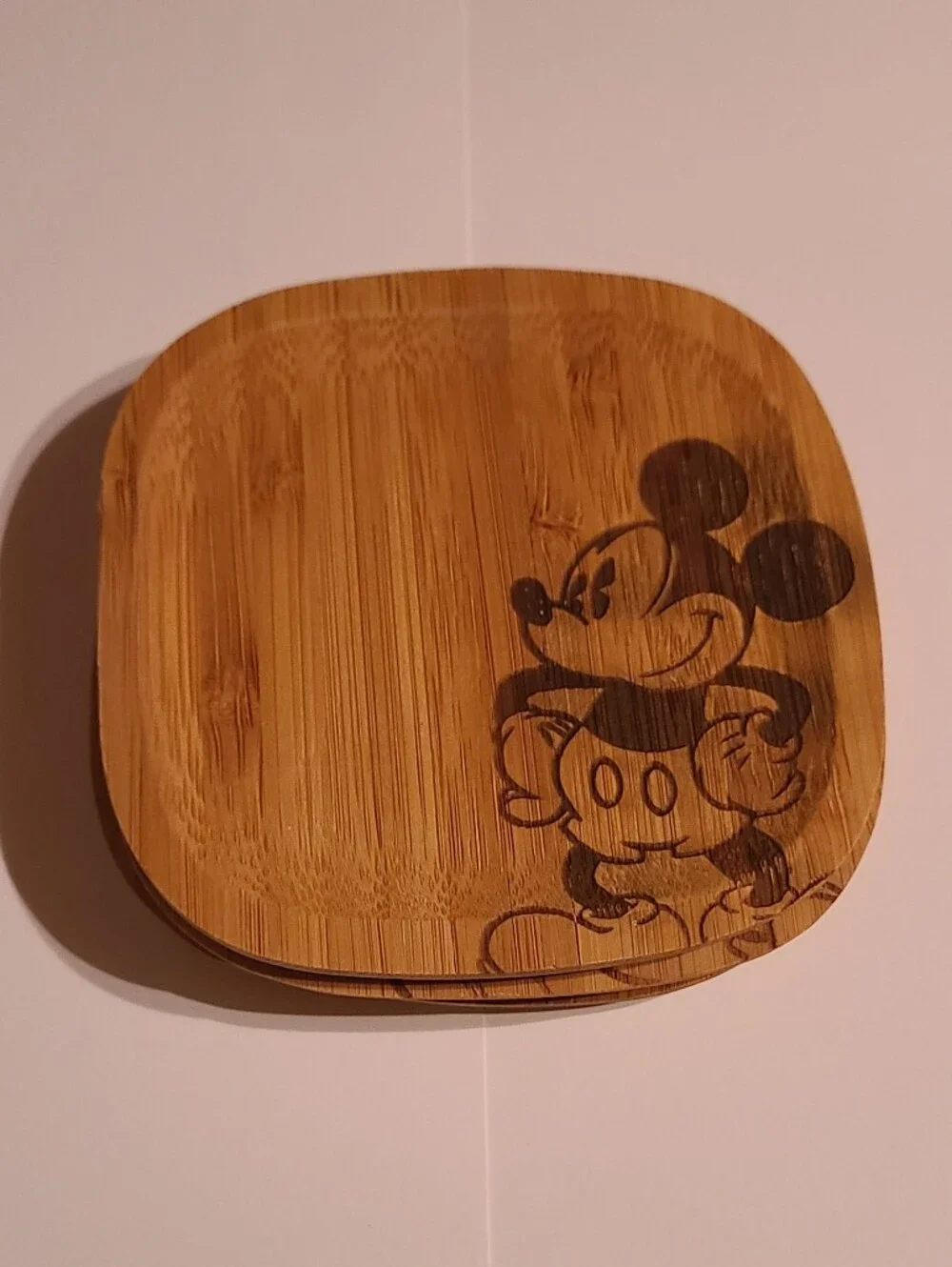 Disney Mickey Mouse Bamboo Coaster's Set Of 6